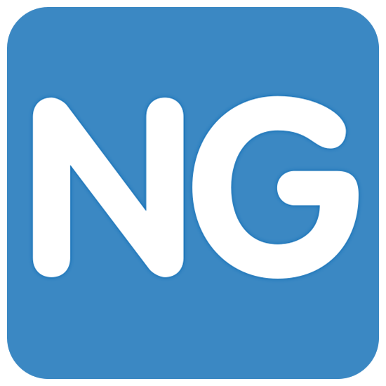 🆖 Emoji Großbuchstaben NG in blauem Quadrat Twitter Twemoji 15.0.