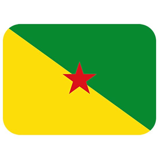 🇬🇫 Emoji Bandera: Guayana Francesa en Twitter Twemoji 15.0.