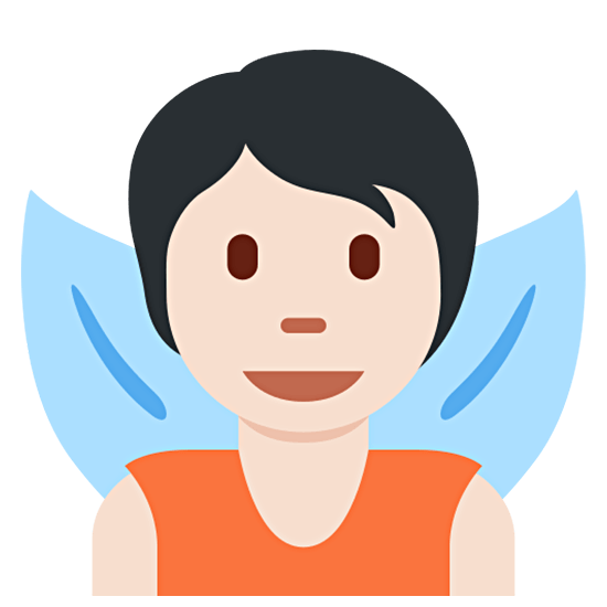 Emoji 🧚🏻 Fata: Carnagione Chiara su Twitter Twemoji 15.0.