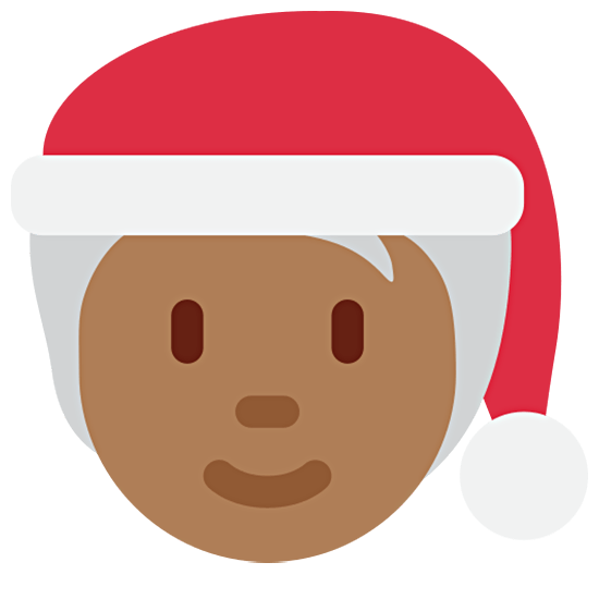 🧑🏾‍🎄 Emoji Weihnachtsperson: mitteldunkle Hautfarbe Twitter Twemoji 15.0.