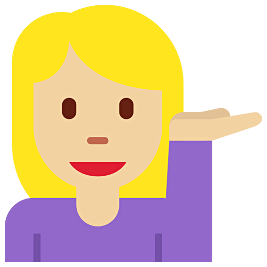 💁🏼‍♀️ Emoji Infoschalter-Mitarbeiterin: mittelhelle Hautfarbe Twitter Twemoji 15.0.