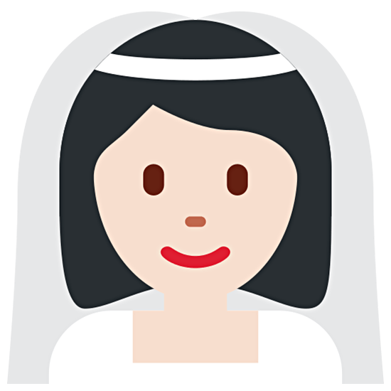 👰🏻‍♀️ Emoji Frau in einem Schleier: helle Hautfarbe Twitter Twemoji 15.0.