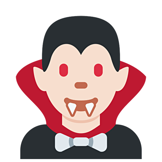 🧛🏻‍♂️ Emoji Vampiro Hombre: Tono De Piel Claro en Twitter Twemoji 15.0.