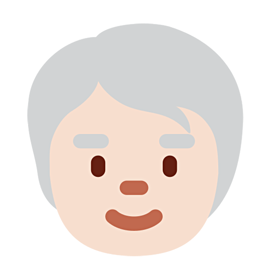 🧓🏻 Emoji Persona Adulta Madura: Tono De Piel Claro en Twitter Twemoji 15.0.