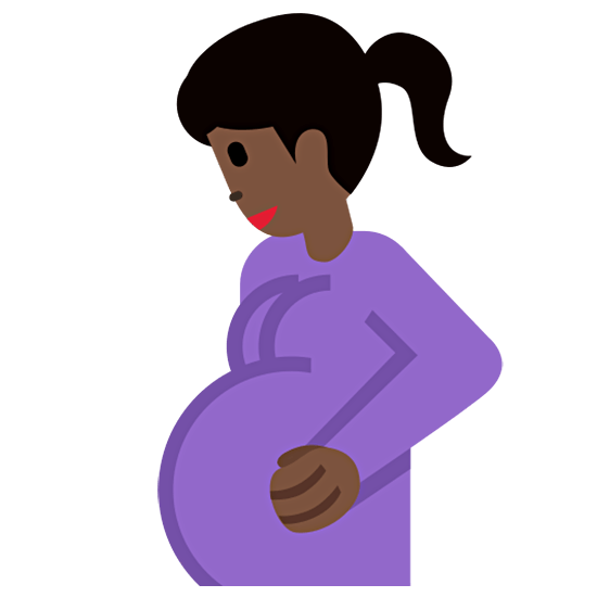 🤰🏿 Emoji Mujer Embarazada: Tono De Piel Oscuro en Twitter Twemoji 15.0.