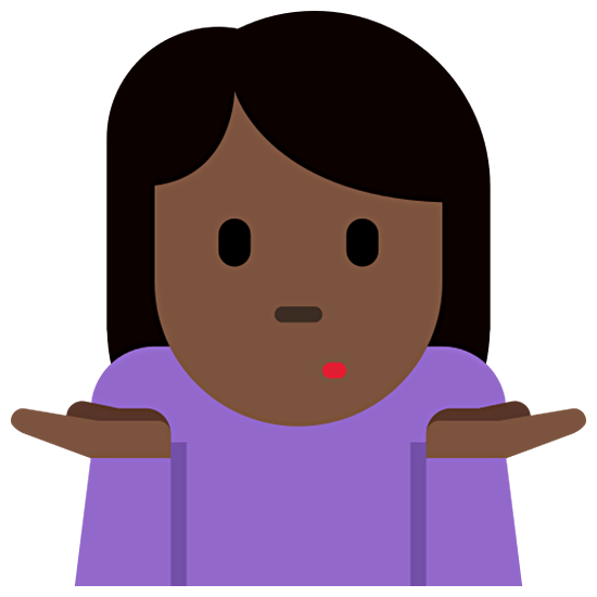 🤷🏿‍♀️ Emoji schulterzuckende Frau: dunkle Hautfarbe Twitter Twemoji 15.0.