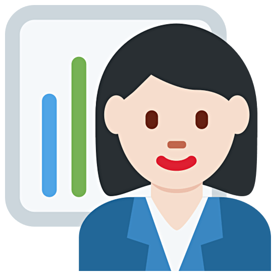 👩🏻‍💼 Emoji Büroangestellte: helle Hautfarbe Twitter Twemoji 15.0.