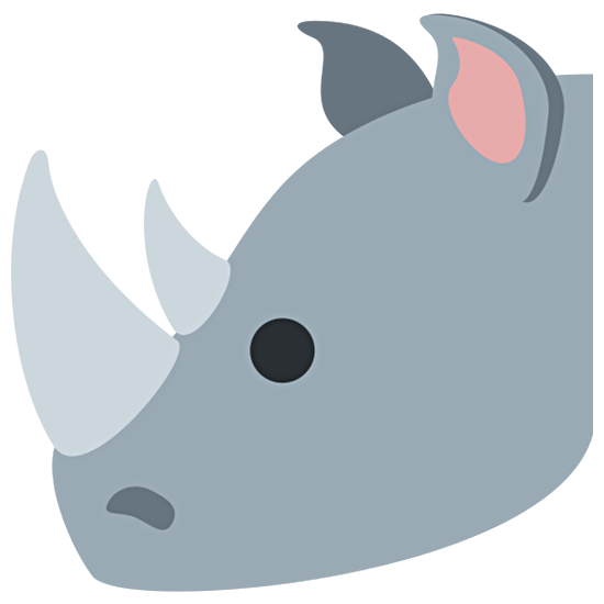 🦏 Emoji Rinoceronte en Twitter Twemoji 15.0.
