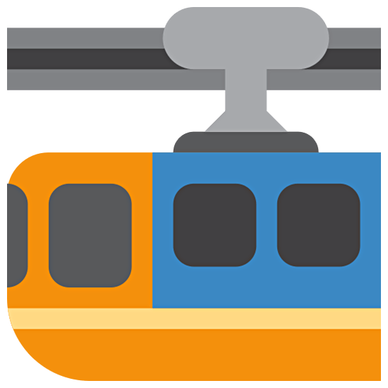 🚟 Emoji Ferrocarril De Suspensión en Twitter Twemoji 15.0.