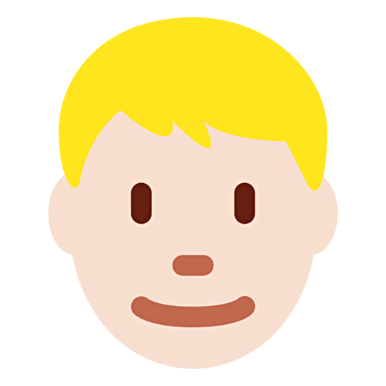 👱🏻‍♂️ Emoji Homem: Pele Clara E Cabelo Loiro na Twitter Twemoji 15.0.
