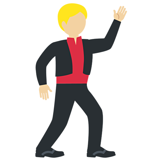 🕺🏼 Emoji tanzender Mann: mittelhelle Hautfarbe Twitter Twemoji 15.0.
