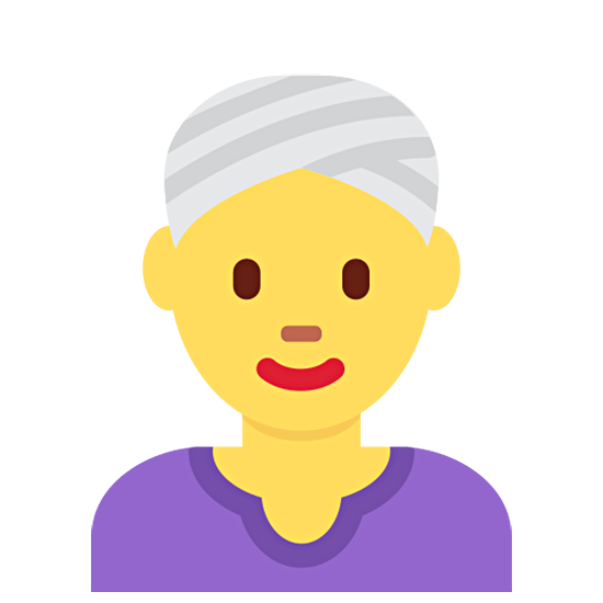 👳‍♀️ Emoji Mujer Con Turbante en Twitter Twemoji 15.0.