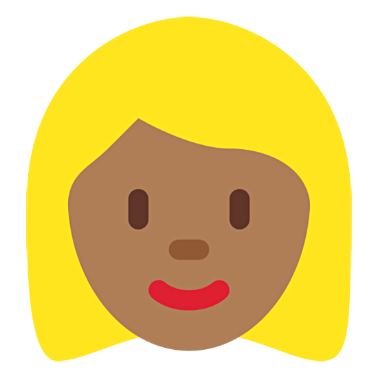 Emoji 👱🏾‍♀️ Donna Bionda: Carnagione Abbastanza Scura su Twitter Twemoji 15.0.