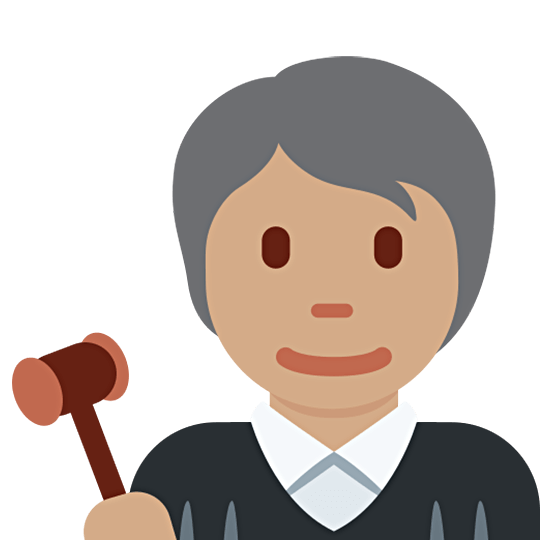 🧑🏽‍⚖️ Emoji Juiz No Tribunal: Pele Morena na Twitter Twemoji 15.0.