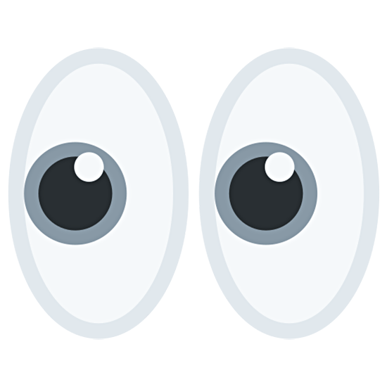 👀 Emoji Olhos na Twitter Twemoji 15.0.