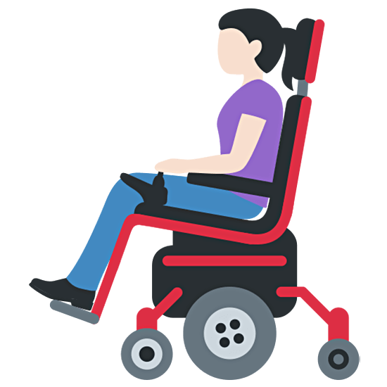 👩🏻‍🦼 Emoji Frau in elektrischem Rollstuhl: helle Hautfarbe Twitter Twemoji 15.0.