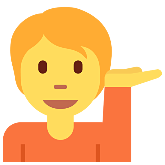 Emoji 💁 Persona Al Punto Informazioni su Twitter Twemoji 15.0.