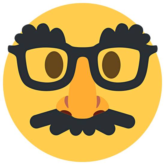 🥸 Emoji Cara disfrazada en Twitter Twemoji 15.0.