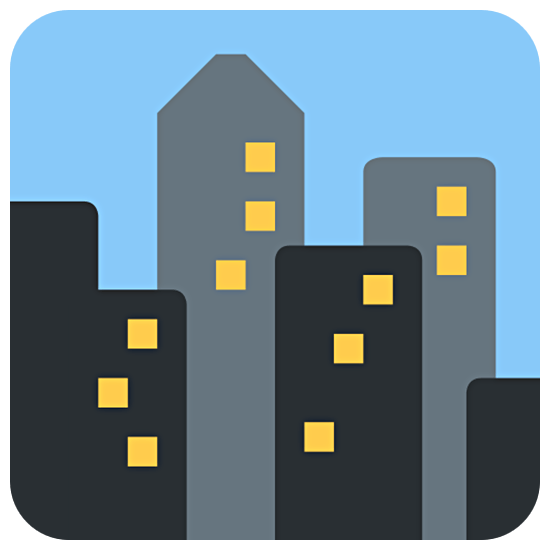 🏙️ Emoji Cidade na Twitter Twemoji 15.0.