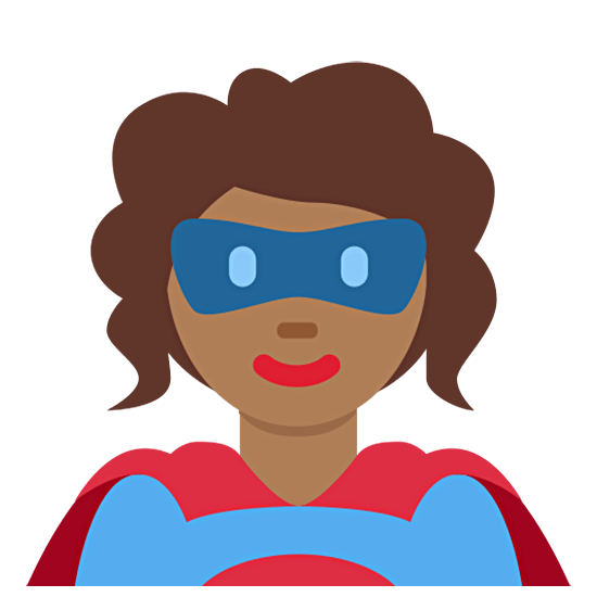 🦸🏾‍♀️ Emoji Superheroína: Tono De Piel Oscuro Medio en Twitter Twemoji 15.0.