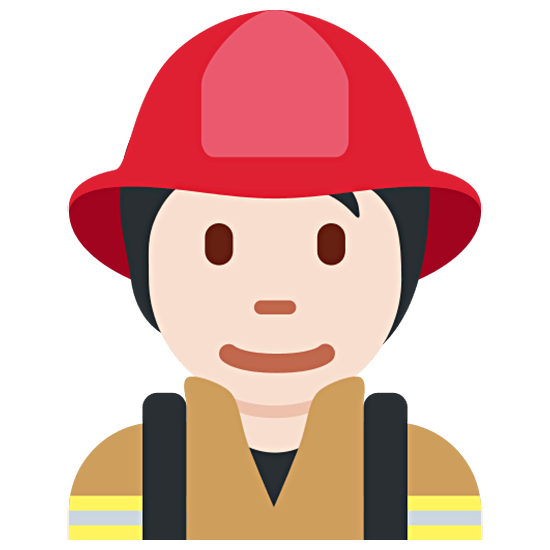 Emoji 🧑🏻‍🚒 Pompiere: Carnagione Chiara su Twitter Twemoji 15.0.