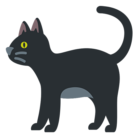 🐈‍⬛ Emoji Gato negro en Twitter Twemoji 15.0.
