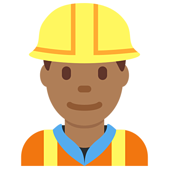 👷🏾‍♂️ Emoji Bauarbeiter: mitteldunkle Hautfarbe Twitter Twemoji 15.0.