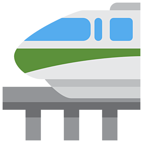 Émoji 🚝 Monorail sur Twitter Twemoji 15.0.