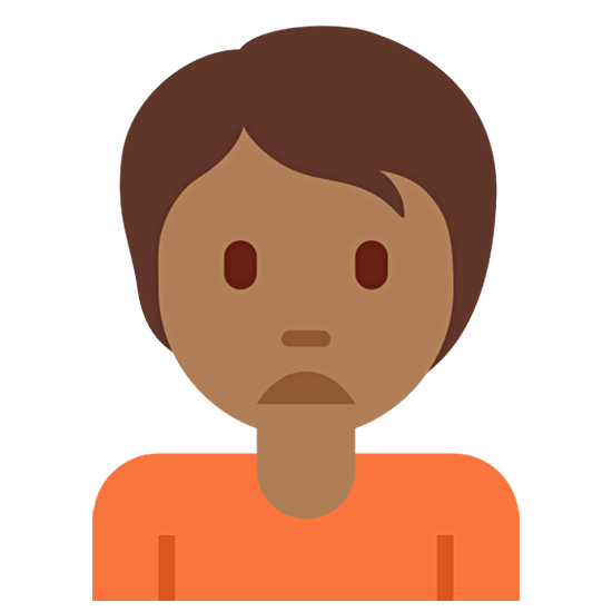 🙍🏾 Emoji Persona Frunciendo El Ceño: Tono De Piel Oscuro Medio en Twitter Twemoji 15.0.