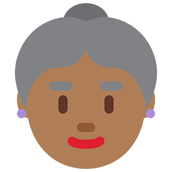 Emoji 👵🏾 Donna Anziana: Carnagione Abbastanza Scura su Twitter Twemoji 15.0.