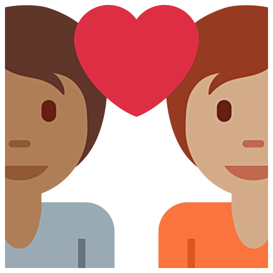 Émoji 🧑🏾‍❤️‍🧑🏽 Couple Avec Cœur: Personne, Personne, Peau Mate, Peau Légèrement Mate sur Twitter Twemoji 15.0.