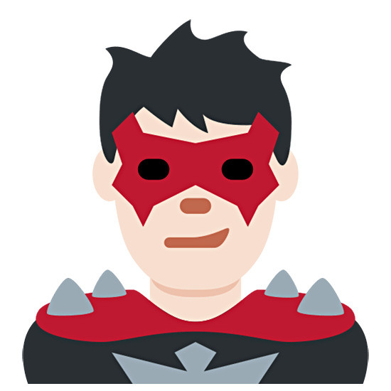 🦹🏻‍♂️ Emoji Homem Supervilão: Pele Clara na Twitter Twemoji 15.0.