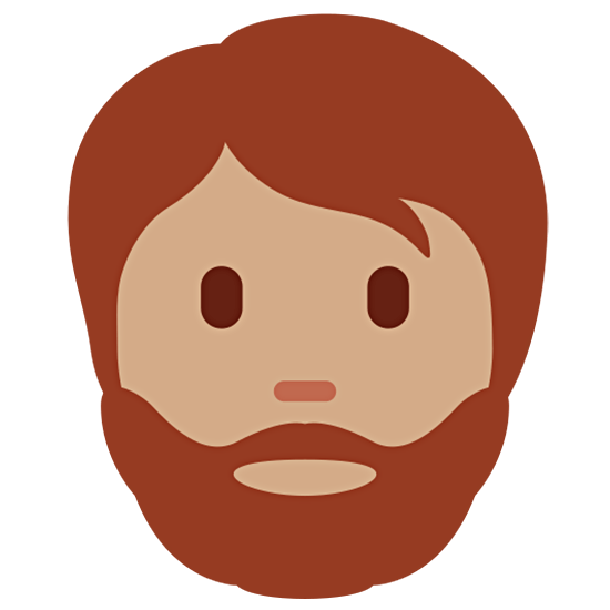🧔🏽 Emoji Persona Con Barba: Tono De Piel Medio en Twitter Twemoji 15.0.