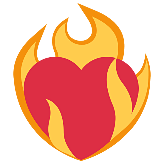 ❤️‍🔥 Emoji Corazón en el fuego en Twitter Twemoji 15.0.