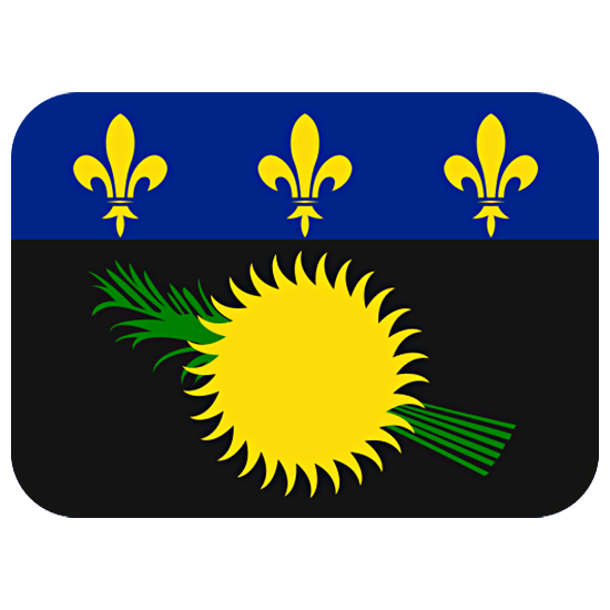 🇬🇵 Emoji Flagge: Guadeloupe Twitter Twemoji 15.0.