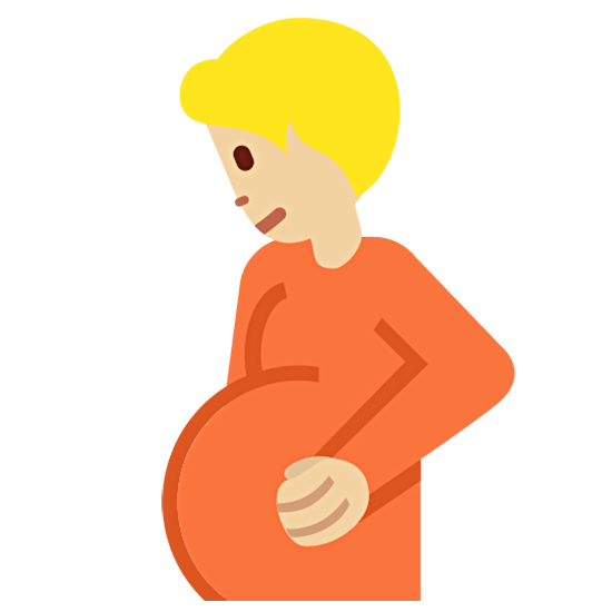 🫄🏼 Emoji Persona Embarazada: Tono De Piel Claro Medio en Twitter Twemoji 15.0.
