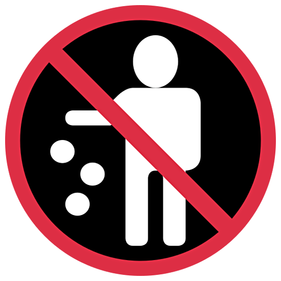 🚯 Emoji Proibido Jogar Lixo No Chão na Twitter Twemoji 15.0.