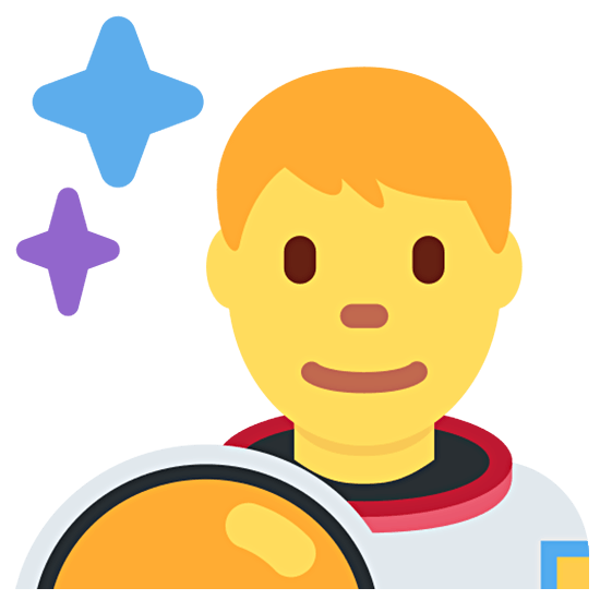 Émoji 👨‍🚀 Astronaute Homme sur Twitter Twemoji 15.0.