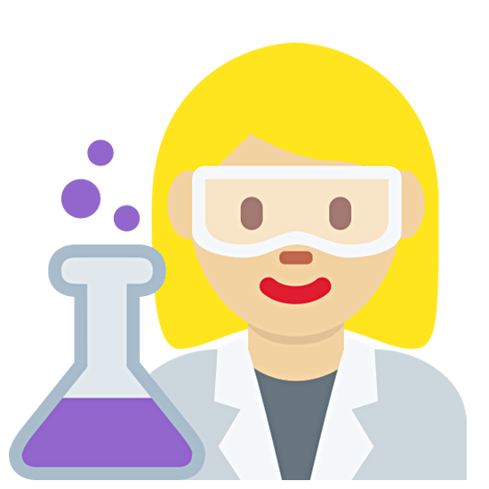 👩🏼‍🔬 Emoji Científica: Tono De Piel Claro Medio en Twitter Twemoji 15.0.