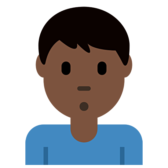 🙎🏿‍♂️ Emoji schmollender Mann: dunkle Hautfarbe Twitter Twemoji 15.0.