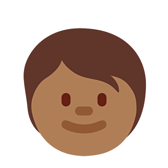 🧒🏾 Emoji Criança: Pele Morena Escura na Twitter Twemoji 15.0.
