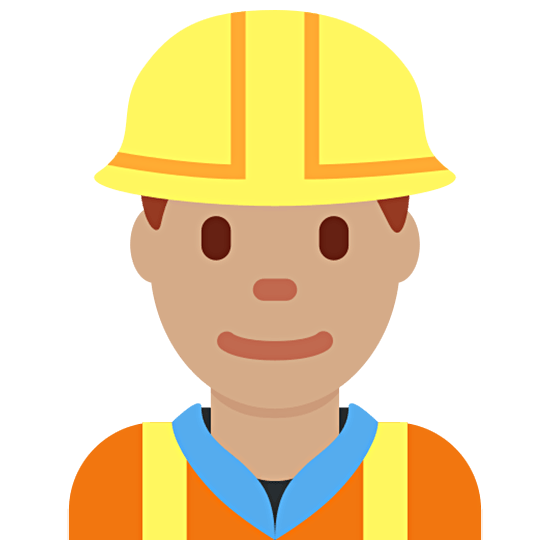 👷🏽‍♂️ Emoji Bauarbeiter: mittlere Hautfarbe Twitter Twemoji 15.0.