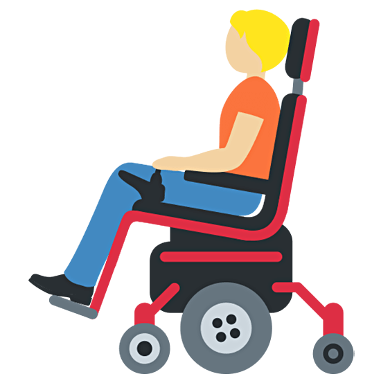 🧑🏼‍🦼 Emoji Pessoa Em Cadeira De Rodas Motorizada: Pele Morena Clara na Twitter Twemoji 15.0.