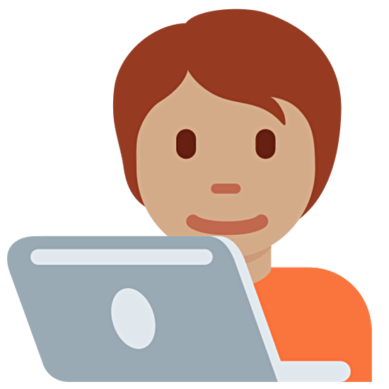 Emoji 🧑🏽‍💻 Persona Esperta Di Tecnologia: Carnagione Olivastra su Twitter Twemoji 15.0.