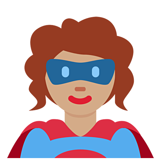 🦸🏽‍♀️ Emoji Superheroína: Tono De Piel Medio en Twitter Twemoji 15.0.