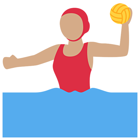 🤽🏽‍♀️ Emoji Mulher Jogando Polo Aquático: Pele Morena na Twitter Twemoji 15.0.