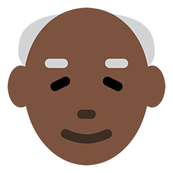 👴🏿 Emoji Homem Idoso: Pele Escura na Twitter Twemoji 15.0.