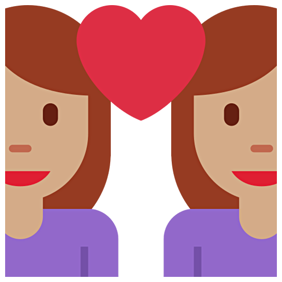 Émoji 👩🏽‍❤️‍👩🏽 Couple Avec Cœur - Femme: Peau Légèrement Mate, Femme: Peau Légèrement Mate sur Twitter Twemoji 15.0.