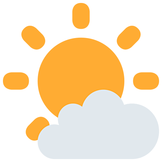 🌤️ Emoji Sol Detrás De Una Nube Pequeña en Twitter Twemoji 15.0.