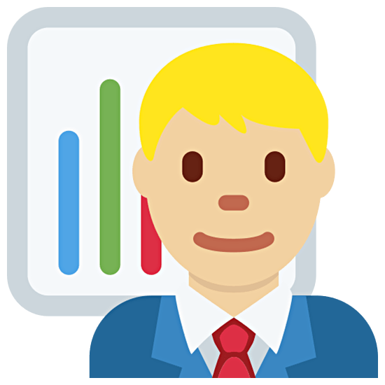 👨🏼‍💼 Emoji Büroangestellter: mittelhelle Hautfarbe Twitter Twemoji 15.0.